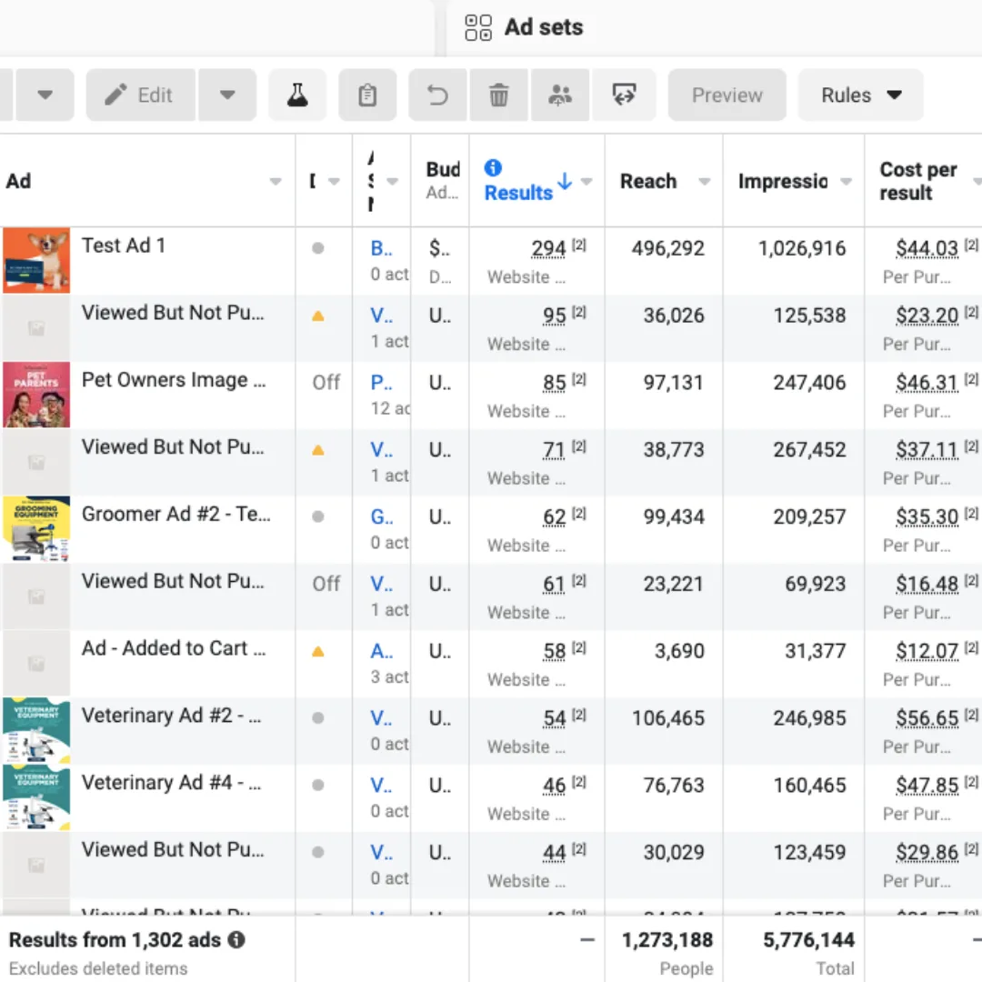 We started working on this ad account in 2019 and provided Facebook Ads audit with suggestions to improve the ad performance. We have implemented all those suggestions and the number of conversions has improved by 425%. CPA has been improved by 63 %, overall ad spending has increased by 13% within 2 years.